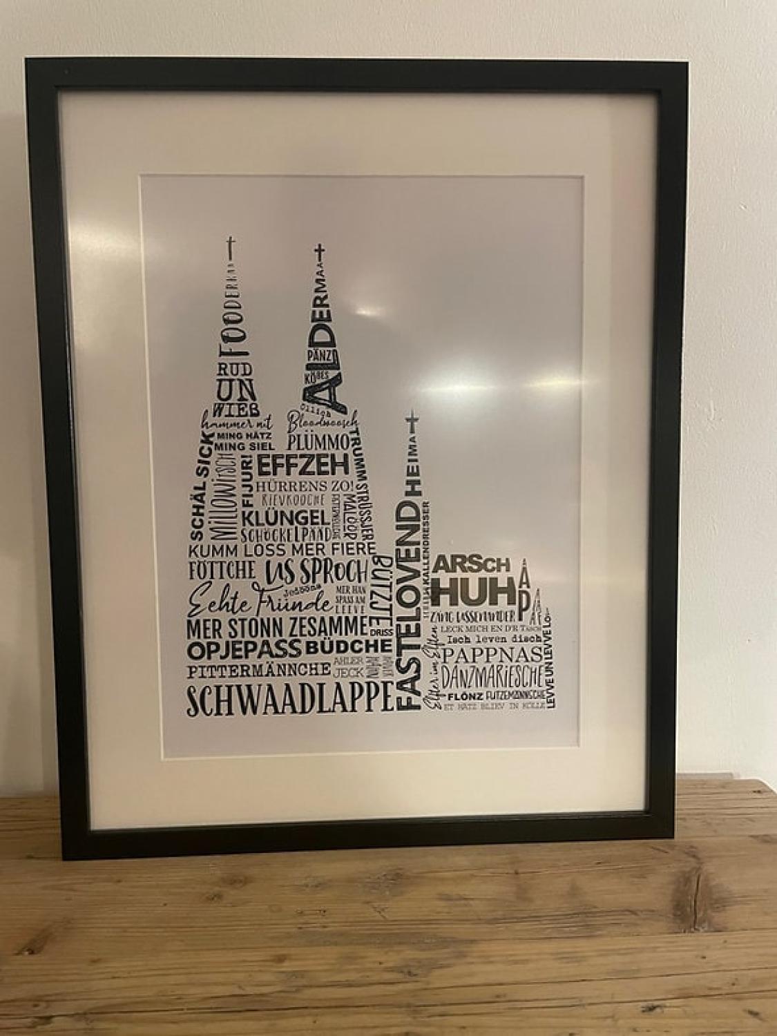 Poster - Dom op Kölsch weiß